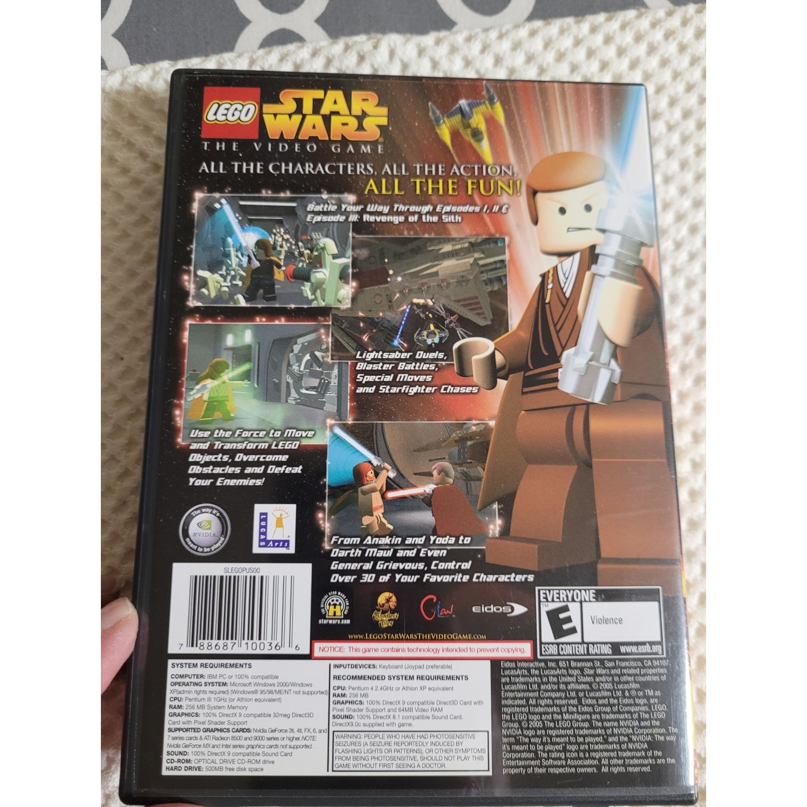 LEGO Star Wars The Video Game PC CD-ROM 2005 Eidos LucasArts Prequel Trilogy