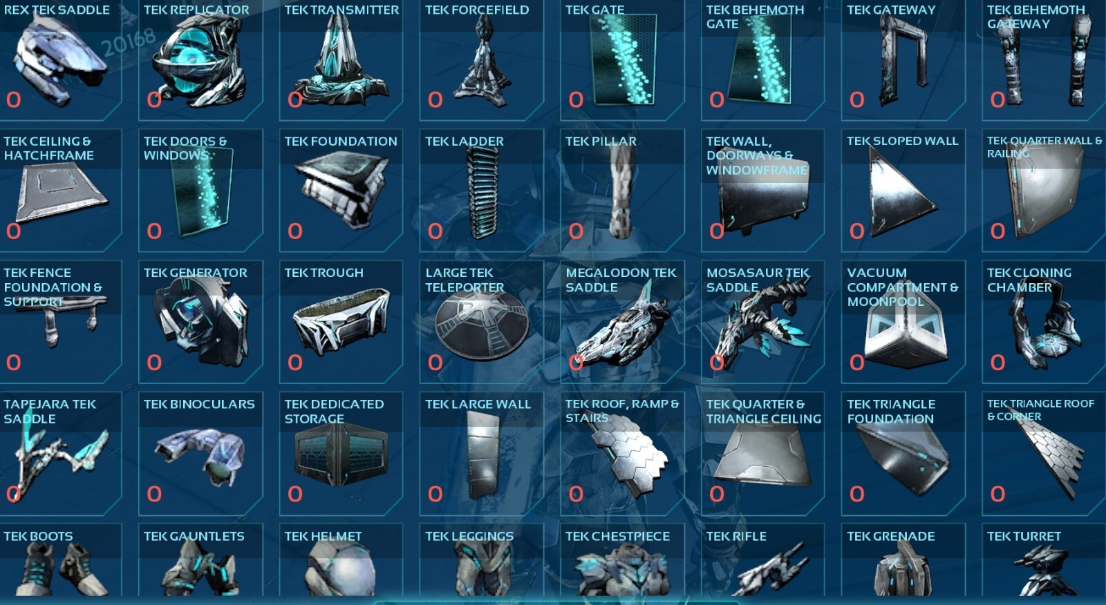 TEK Structures Ark Survival Ascended Official Pve ASA Trough Generator Ceil Wall