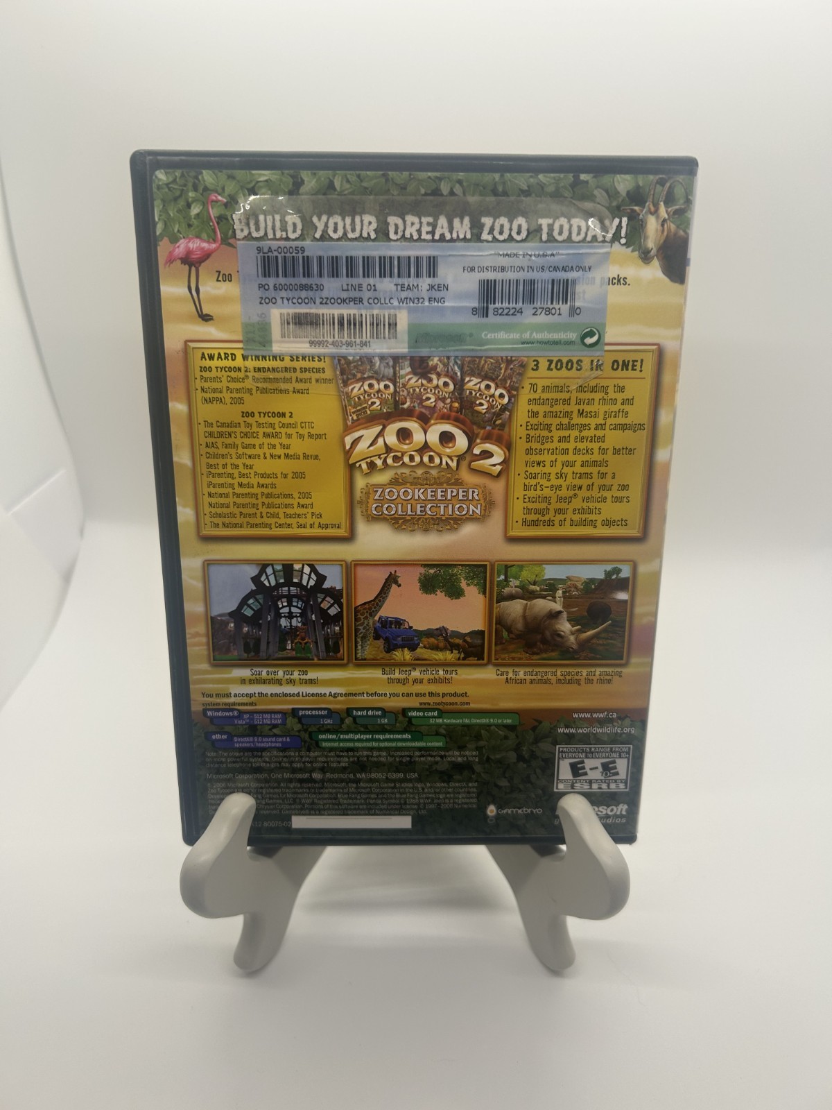 3 PC Games – Zoo Tycoon 2 Zookeeper Collection – Marine Mania – Extinct Animals