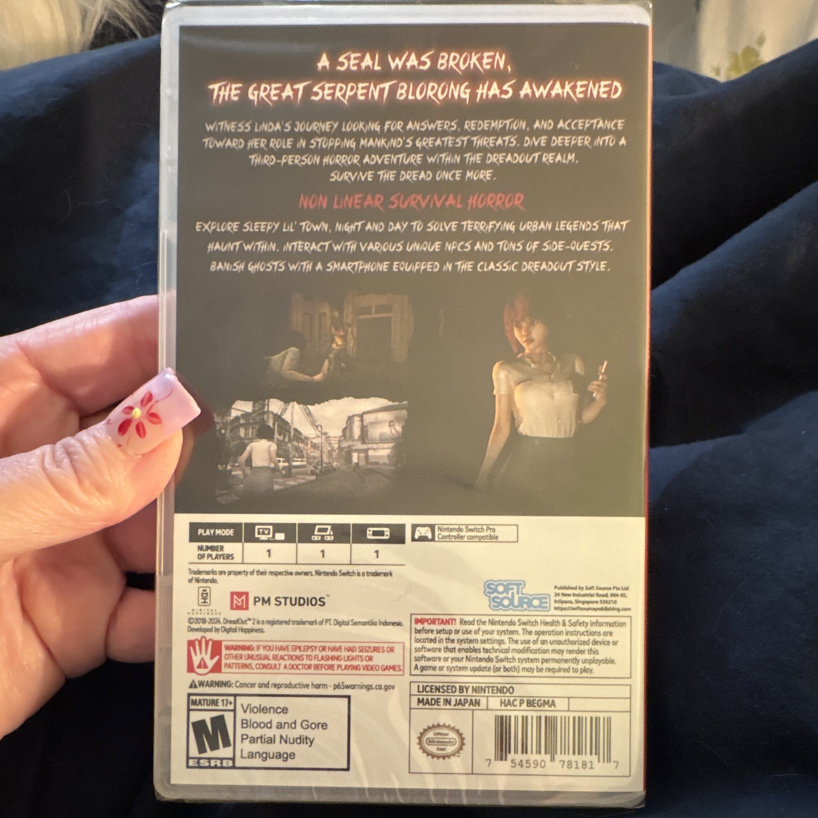 Soft Source DreadOut Nintendo Switch Horror Video Game M Rated NTSC-U/C