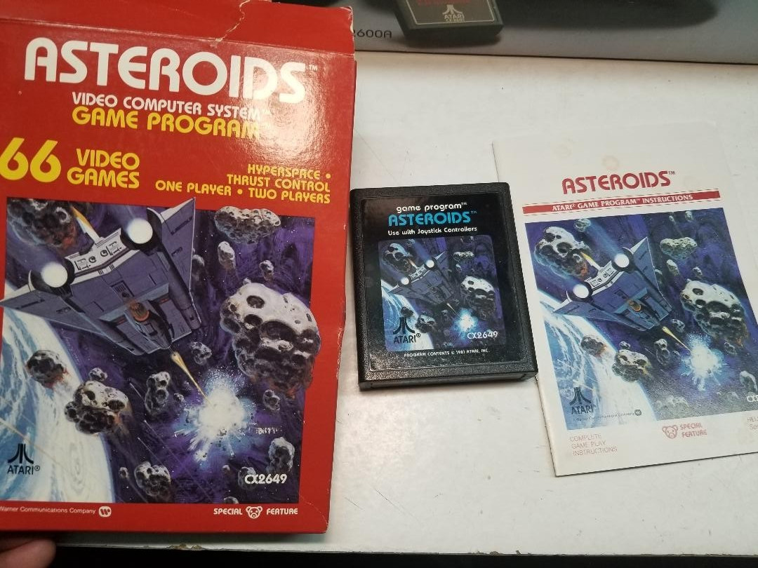 Asteroids (Atari 2600, 1981) CIB Complete In Box