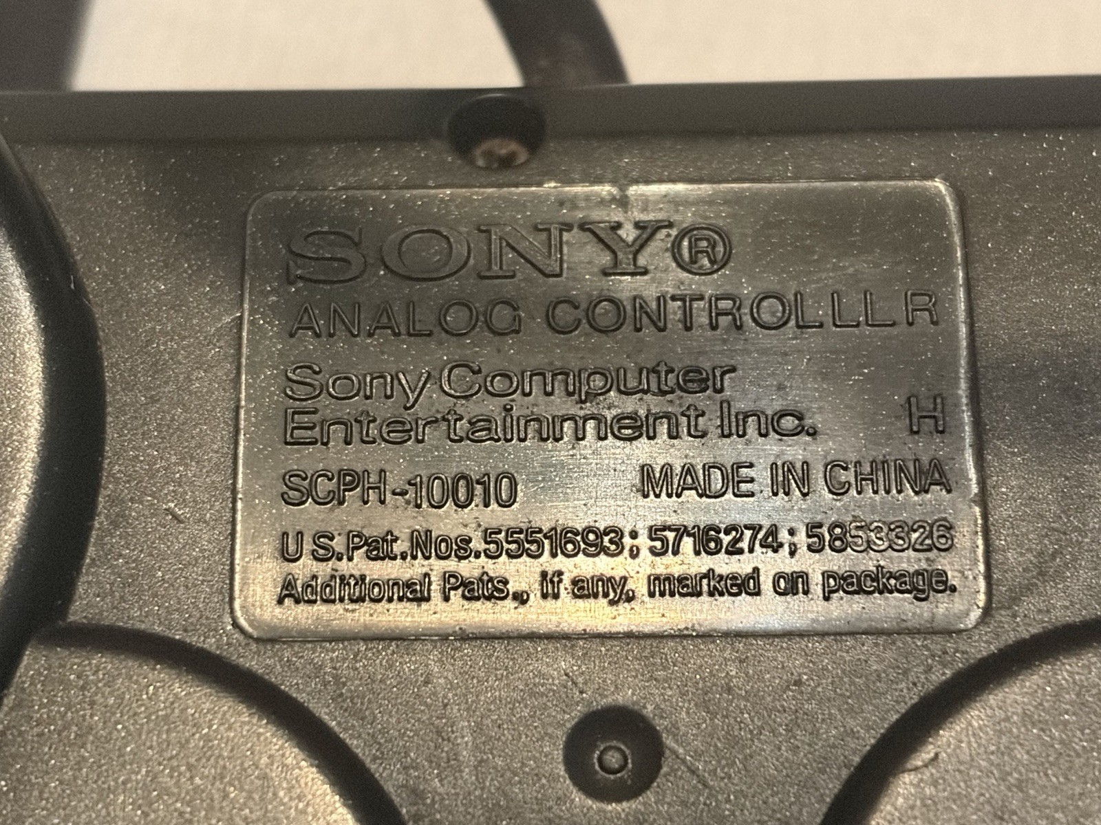 Sony PS2 BLACK Wired Controller OEM DualShock PlayStation 2 AUTHENTIC Untested