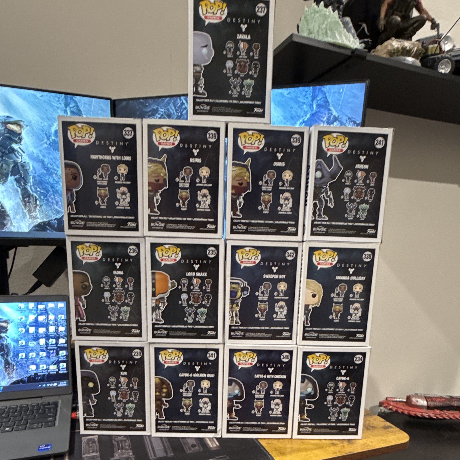 Funko Pop! Games Destiny Vinyl Figure Lot Zavala Atheon Osiris Glow GameStop
