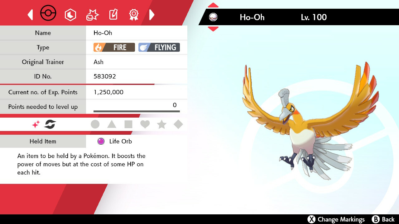 Pokemon Sword & Shield HO-OH Legend 6IV Best EVs & Nature 🌟Shiny🌟 & Non Shiny