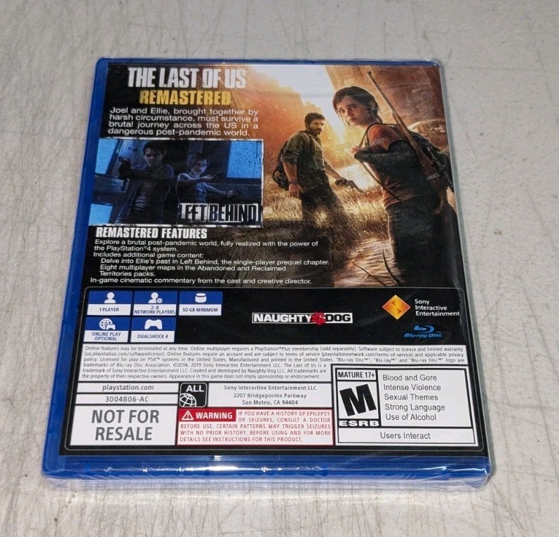 The Last Of Us Remastered (PlayStation 4) Brand New Sealed