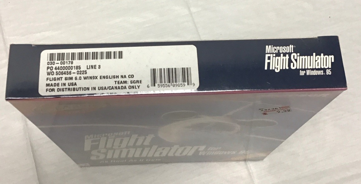 NEW Microsoft Flight Simulator Version 6.0 for Windows 95 PC SEALED COLLECTABLE