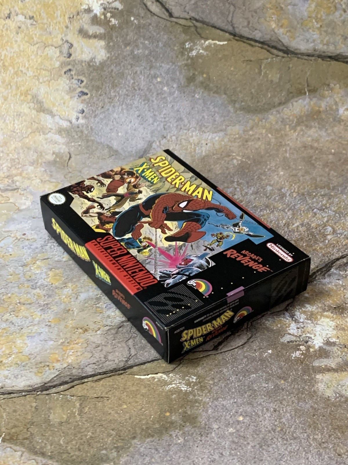 Spider Man X Men Arcade’s Revenge Beautiful Box + Insert – Super Nintendo SNES