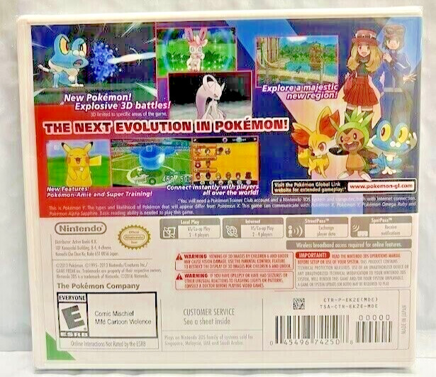 Pokemon X + Y Nintendo 3DS Brand New Sealed Game Special Bundle (2013 RPG)