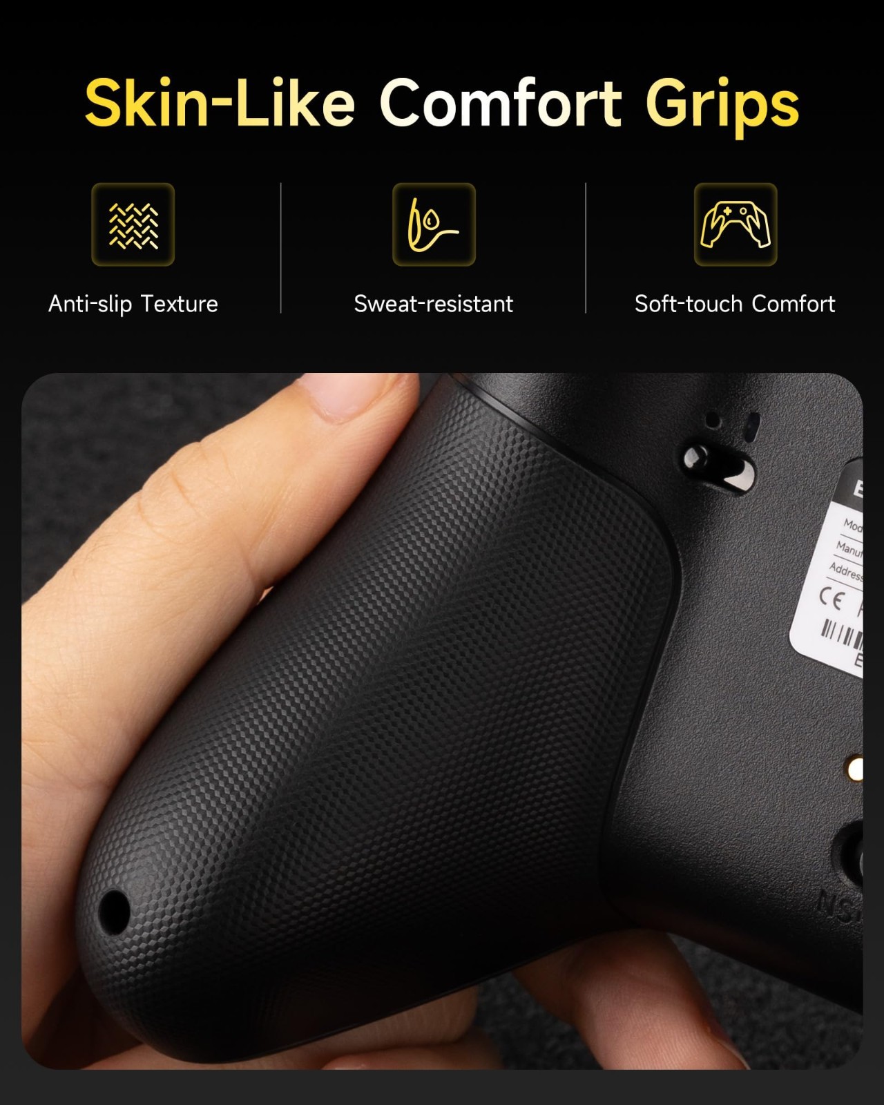 Wireless Gaming Controller for PC, Switch & Phone – Ultra-Quiet, Ergonomic, Prog