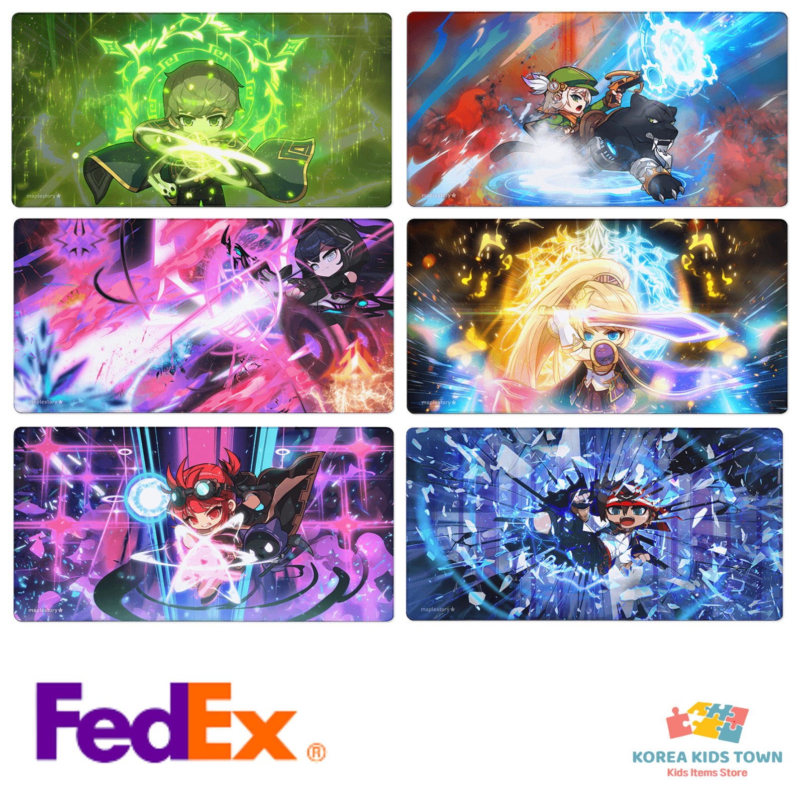 MapleStory Official All Characters Large Mouse Pad Desk Mat