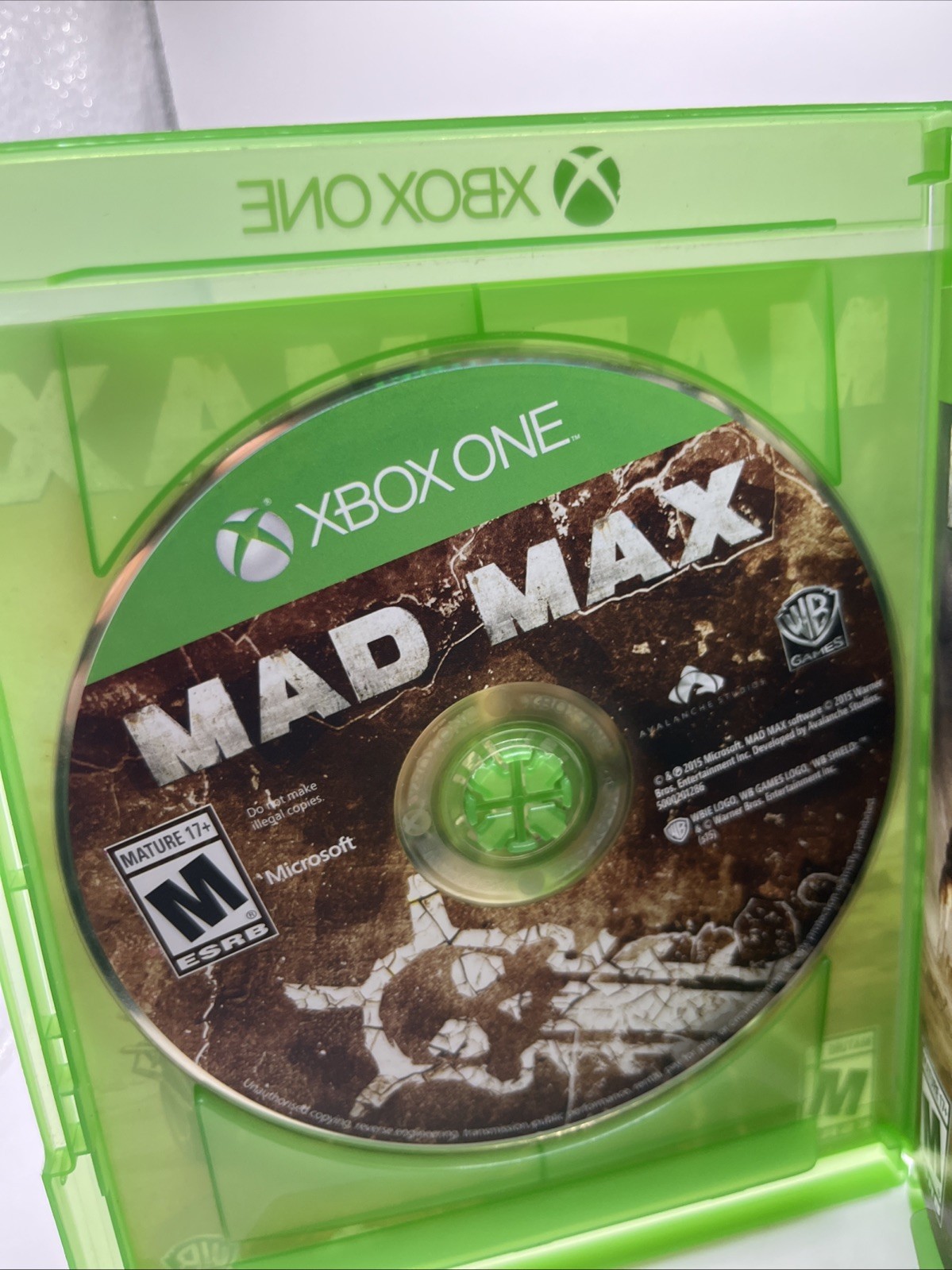 WB Games Mad Max Microsoft Xbox One 2015 M NTSC-U/C Manual Included