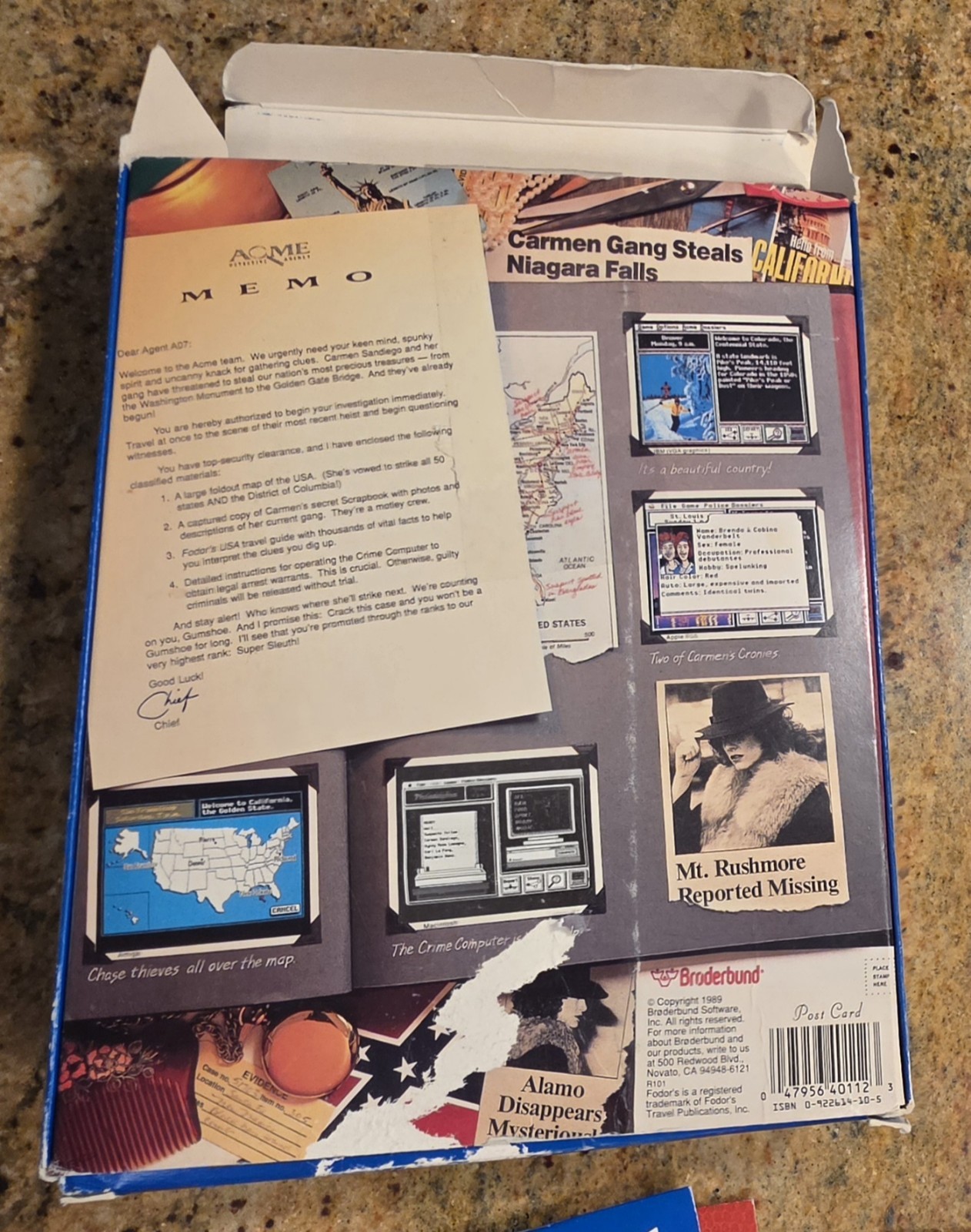 Where in the USA is Carmen Sandiego PC game 5.25″and 3.5″ disks 1989 Some Issues
