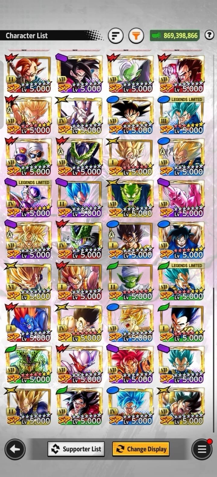 Dragon Ball Legends Endgame Account || 11 Summonable UL || 6 LR || Stacked Acc