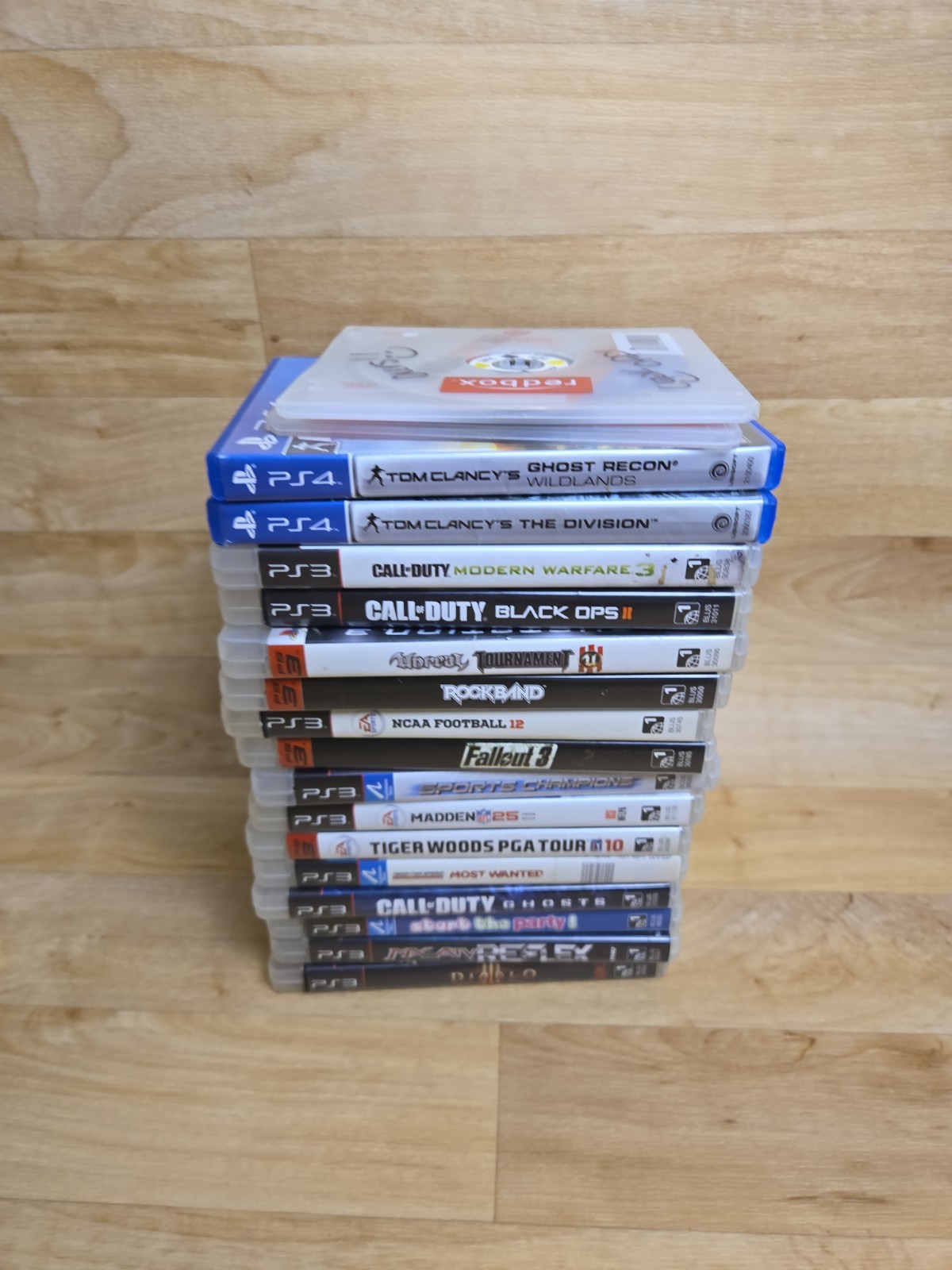 18 Assorted PS3 And PS4 Games Call Of Duty, Rockband,madden Fallout And More