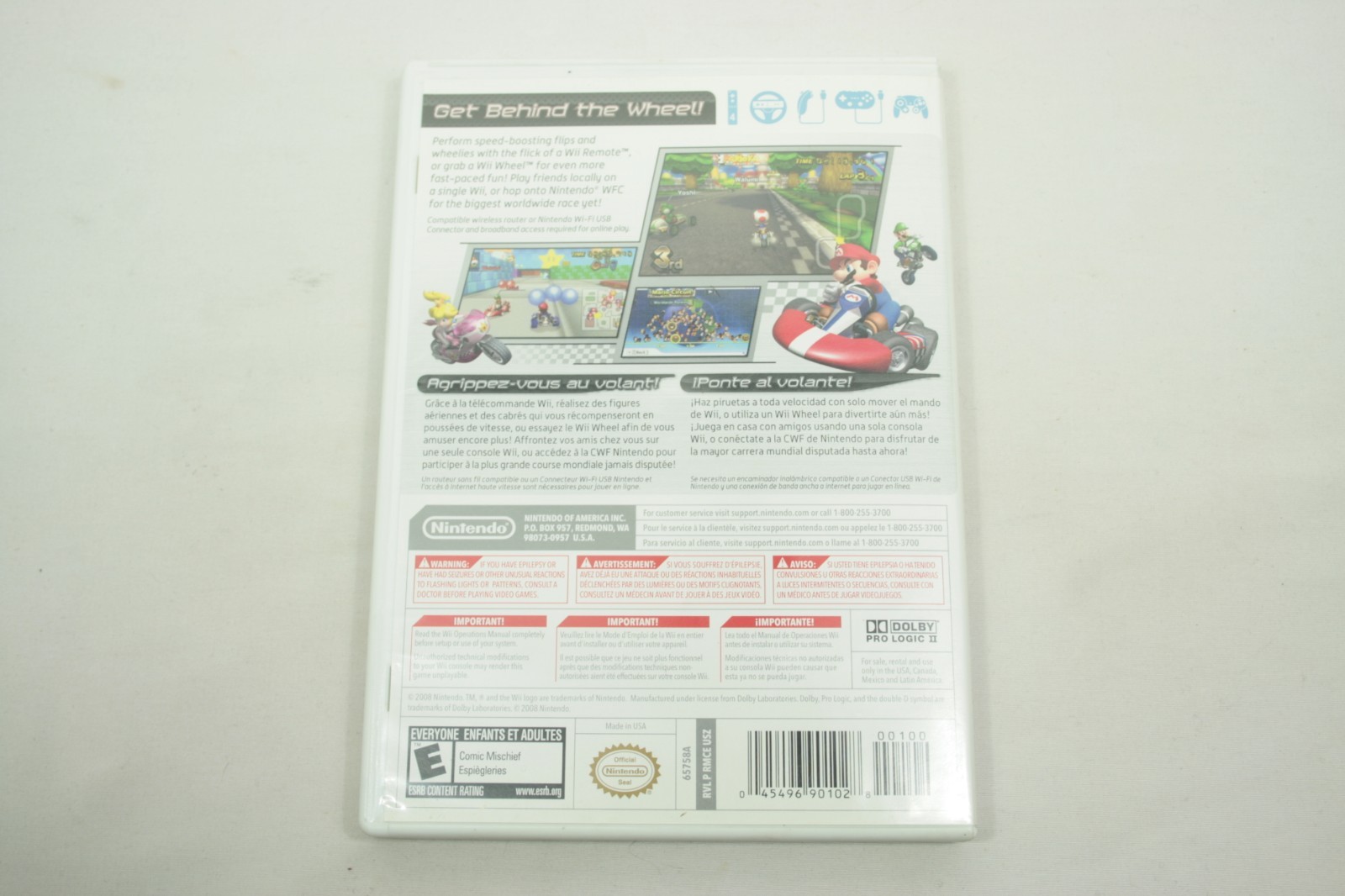 Mario Kart Wii Game CIB Nintendo Wii 2008 Complete with Manual Reg Card & Ad E