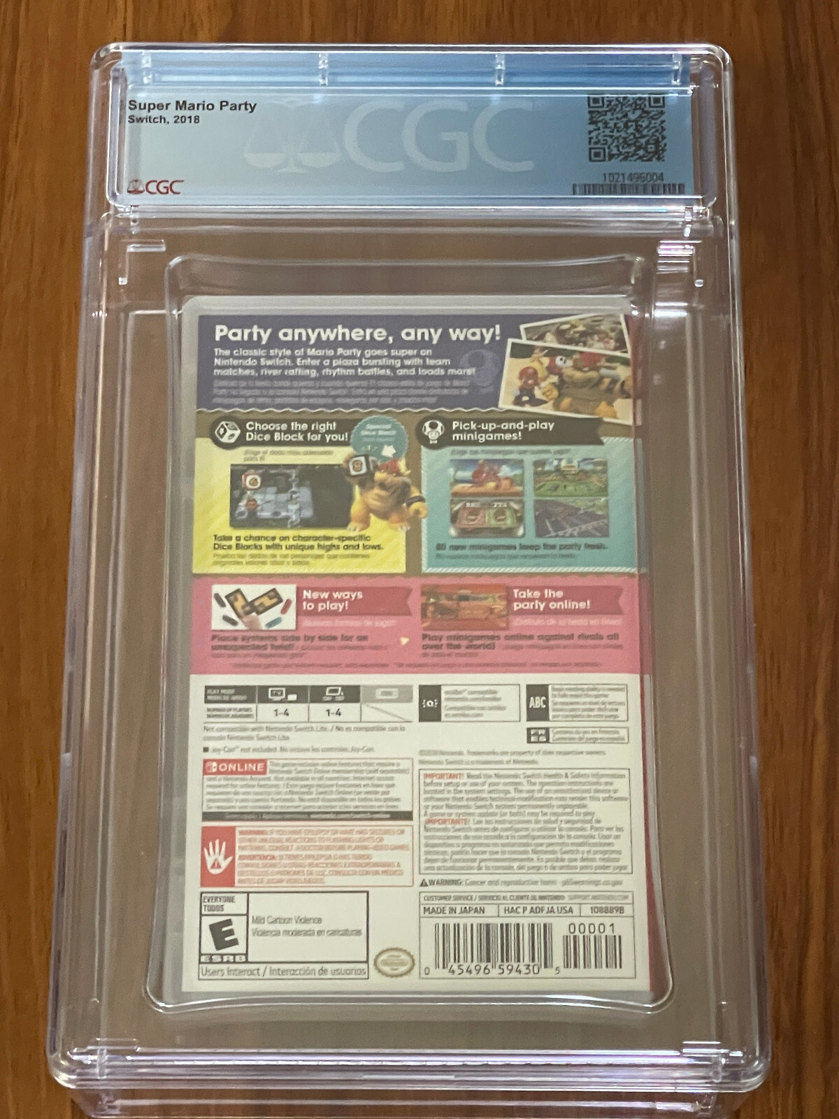 NEW SEALED Encased 2018 SWITCH SUPER MARIO PARTY CGC VGA Graded 9.9 Y-Fold A++