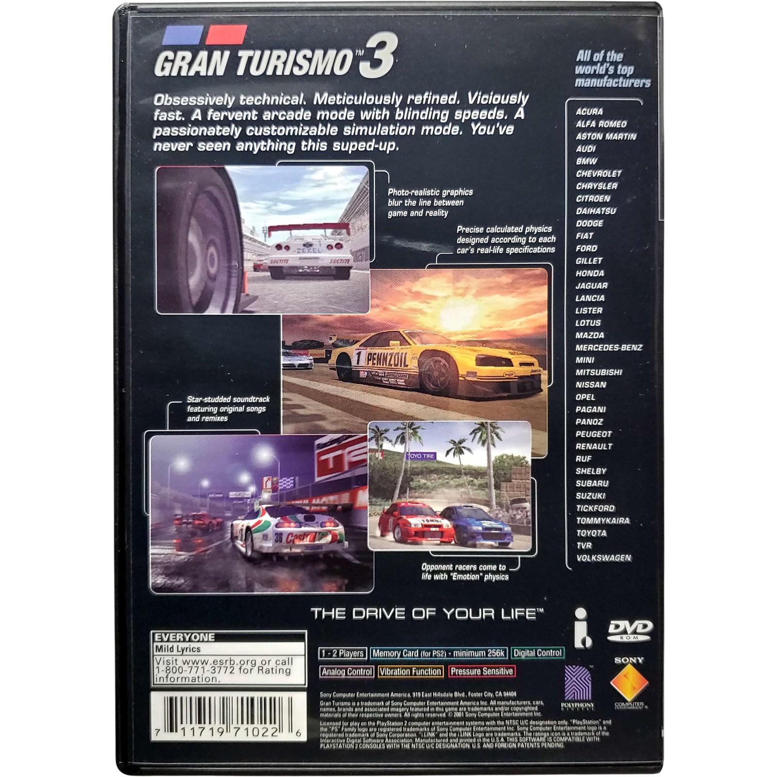 Gran Turismo 3 – Sony Playstation 2 Pristine Tested Authentic 180 Day Guarantee