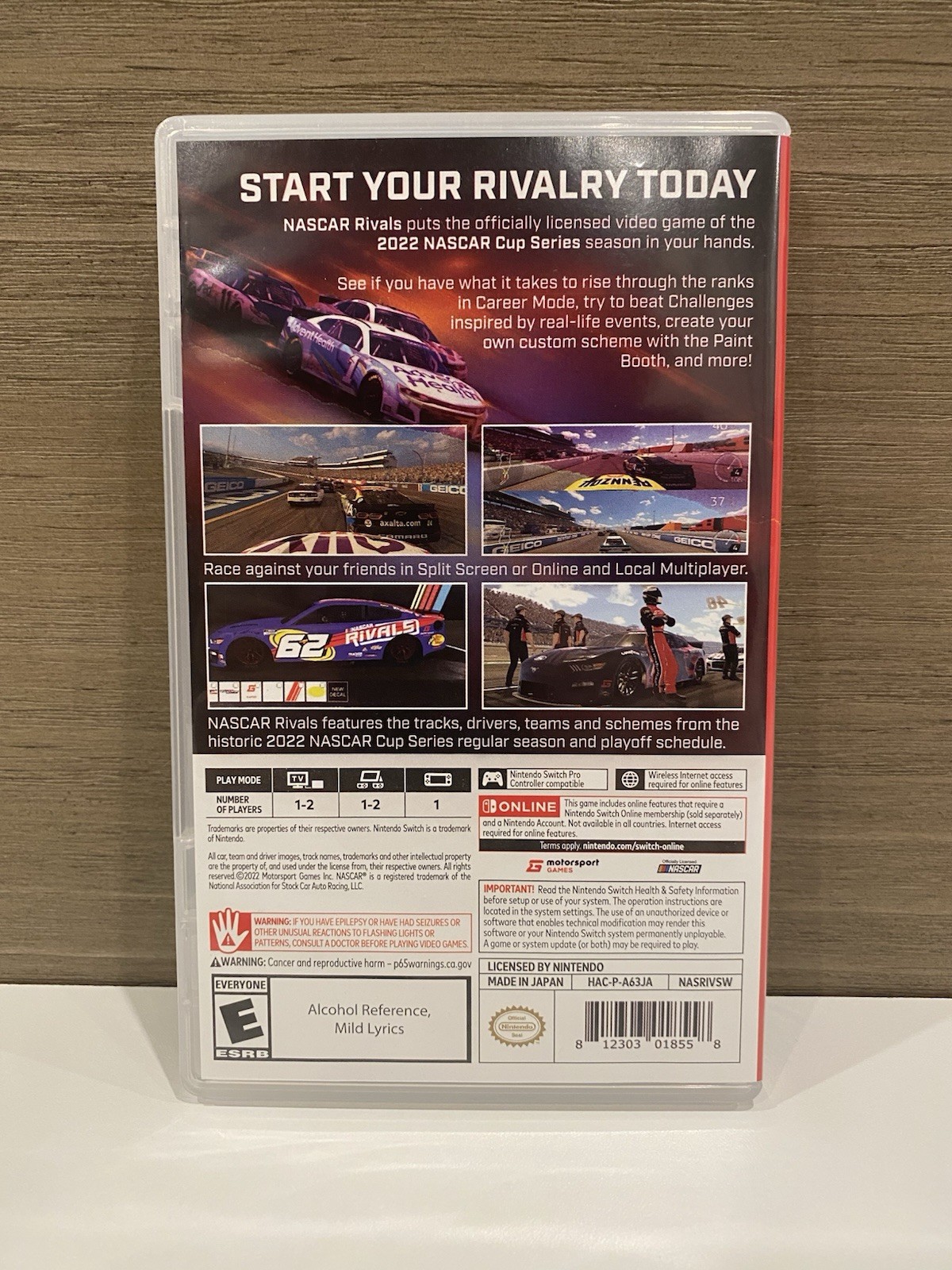 NASCAR Rivals Nintendo Switch Complete In Box CIB (Damaged Case) Tested Working