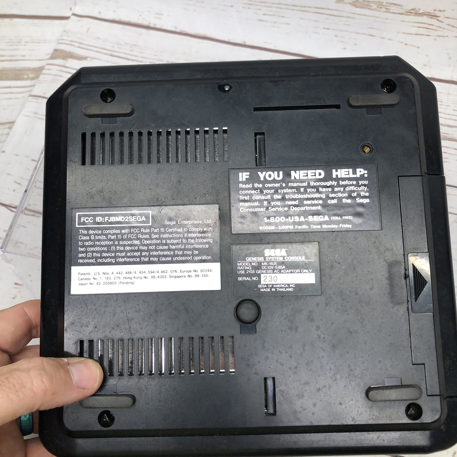 Vintage Sega Genesis Model 2 MK-1631 16-Bit System Console UNTESTED For Parts