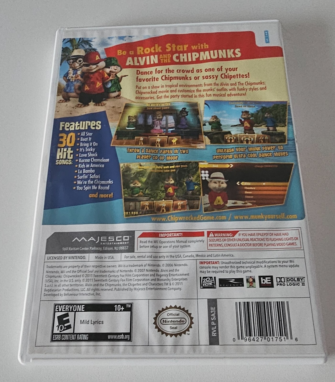 Alvin and the Chipmunks: Chipwrecked (Nintendo Wii, 2011) | CIB & Tested