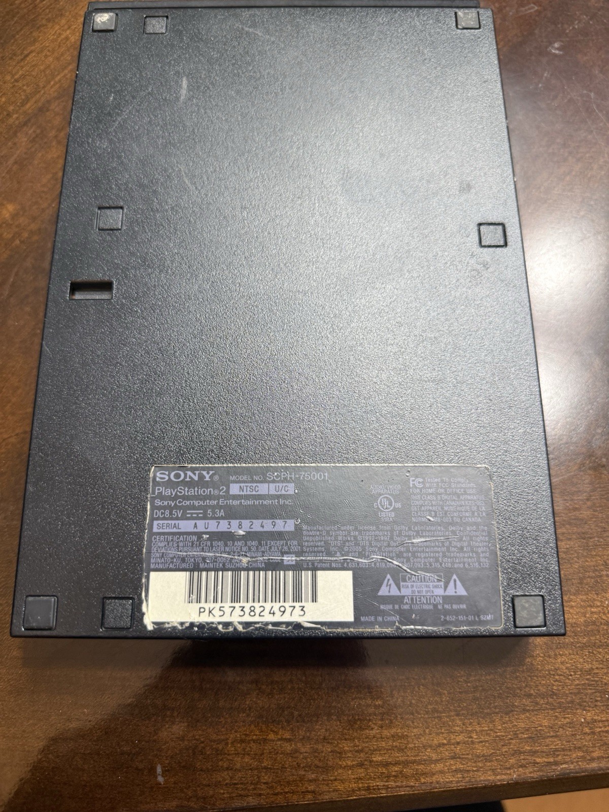 Sony PlayStation 2 Slim SCPH-75001 NTSC-U/C Black HDMI 720p DVD