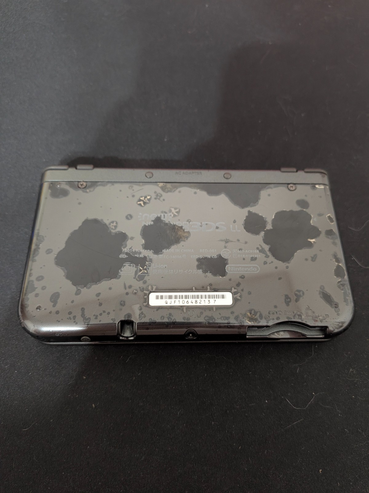 Nintendo New 3DS LL XL Metallic Black Console top IPS Japan Region Locked 0300