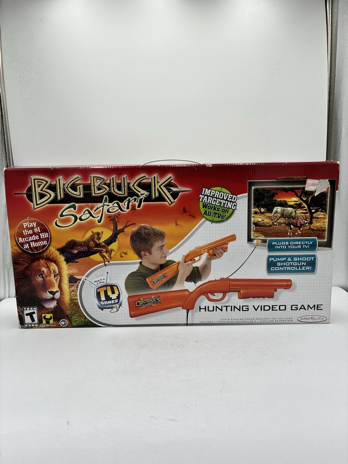 Big Buck Hunter Safari Jakks Pacific Plug & Play TV Arcade Game New Open Box