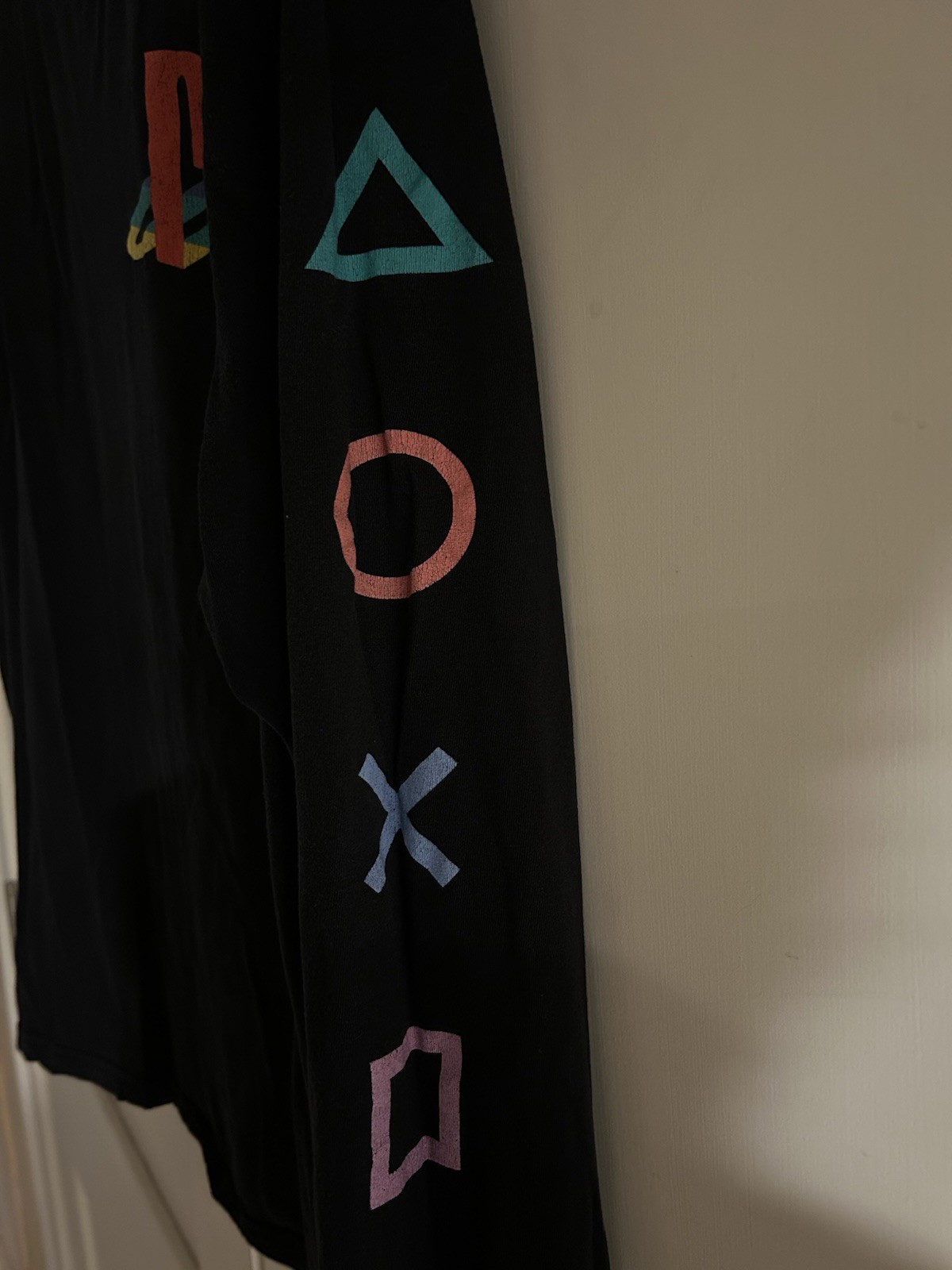 PlayStation Yellow Hoodie, Pink T-Shirt, Black Long Sleeve Shirt retro Bundle