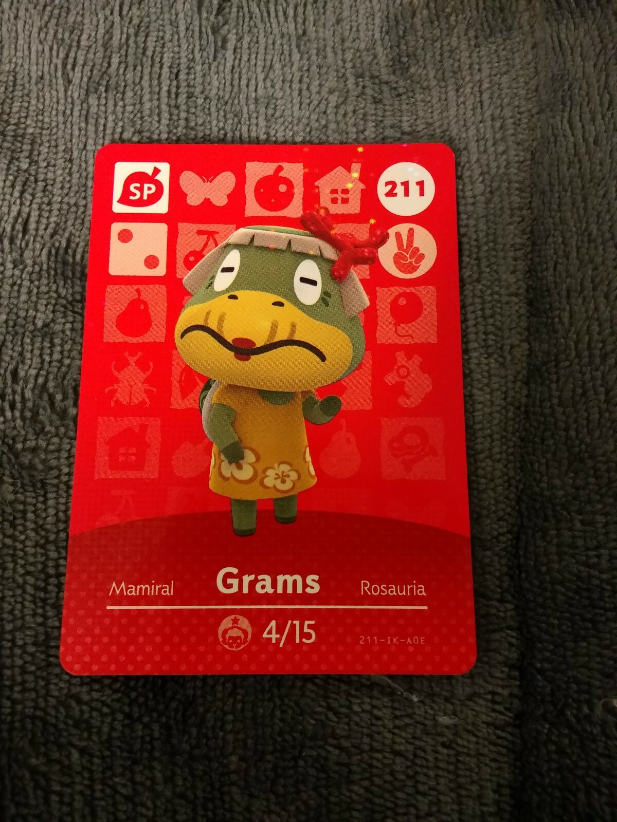 Animal Crossing amiibo Card – #211 Grams – Series 3