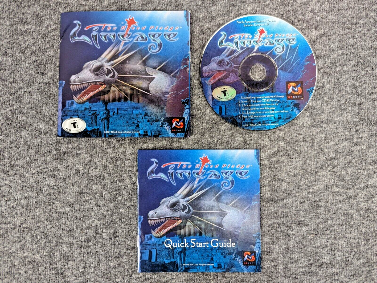 Lineage: The Blood Pledge (2001, PC Computer CD-ROM) Video Game by NCsoft