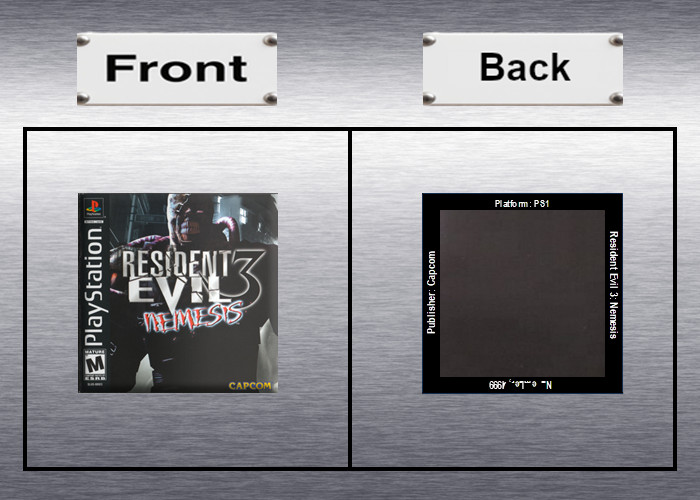 Resident Evil 1, 2, 3 Video Game Box Art *PS1* High Quality Magnet / Set