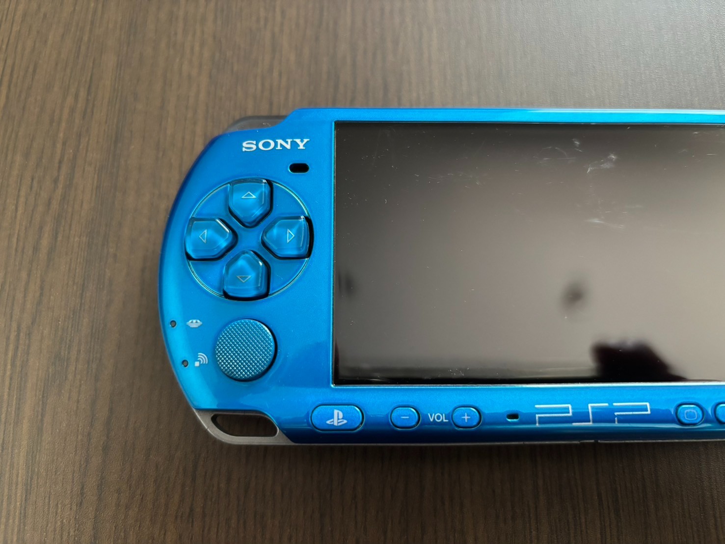 Sony PSP 3000 Vibrant Blue Console & USB charging cable – Tested [Good]