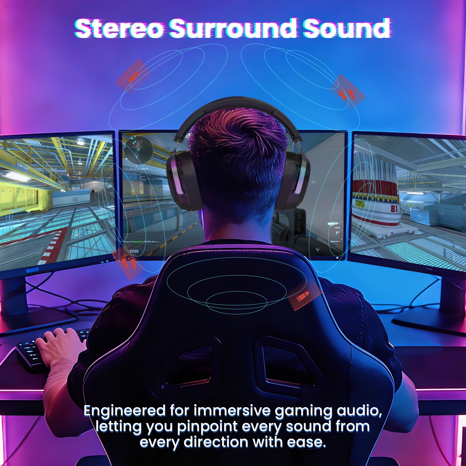 ATTACK SHARK G800 Wireless Gaming Headset Detachable Mics, Aluminum Alloy Frame