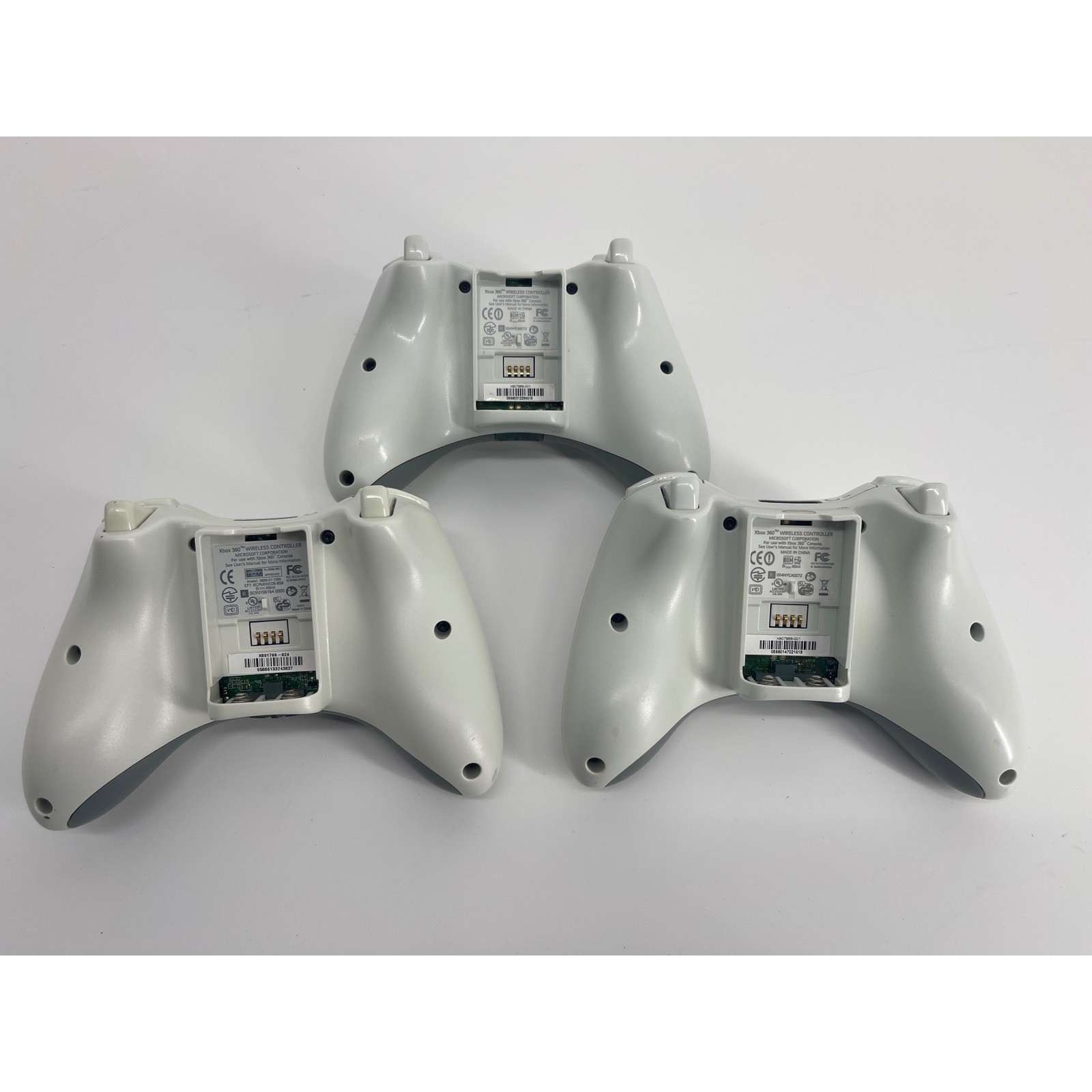 Microsoft Xbox 360 Wireless Controller Lot of 3 X807968-001 – No Battery Packs
