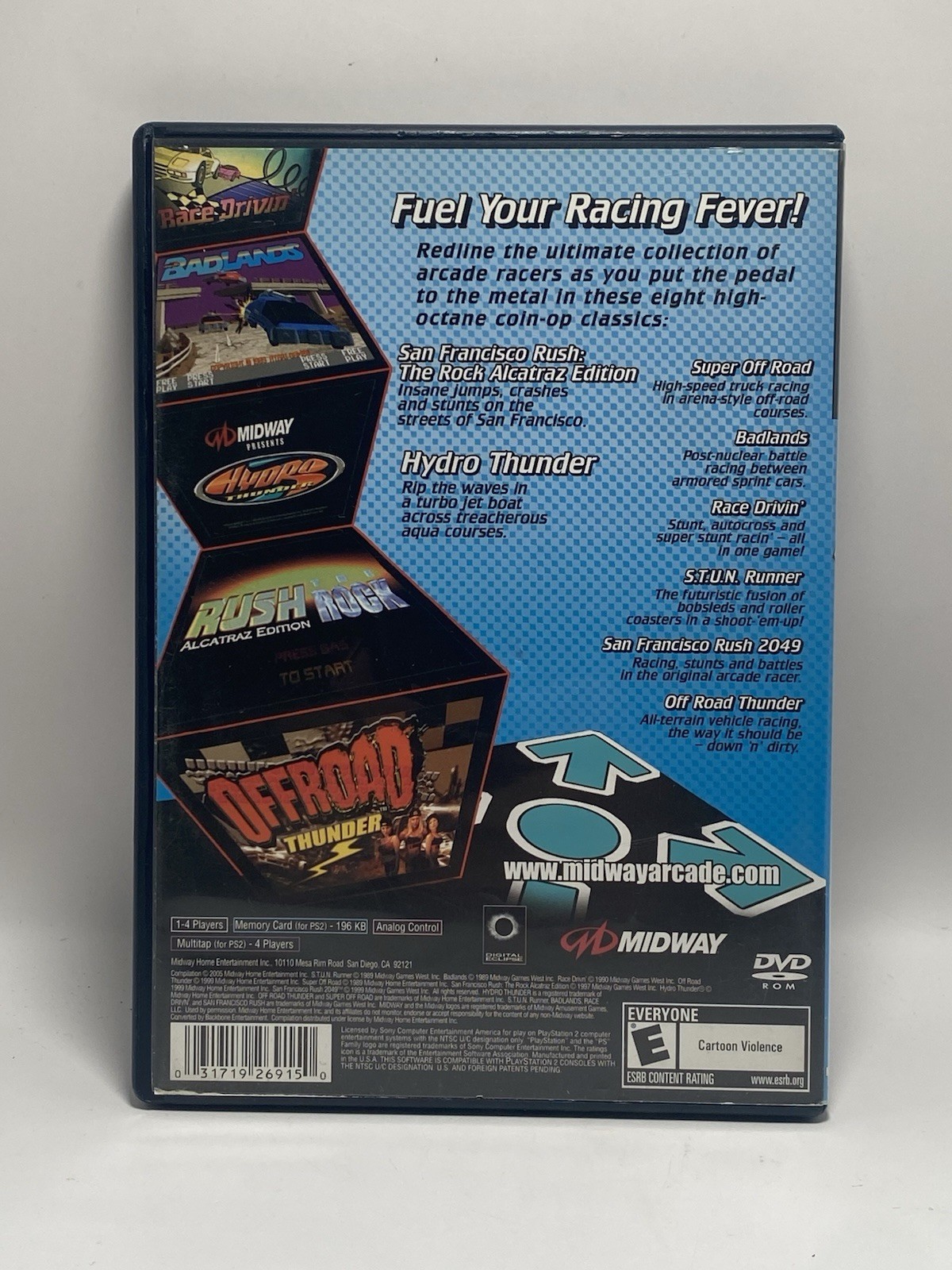 Midway Arcade Treasures 3 PS2 (Sony PlayStation 2, 2005) with Manual