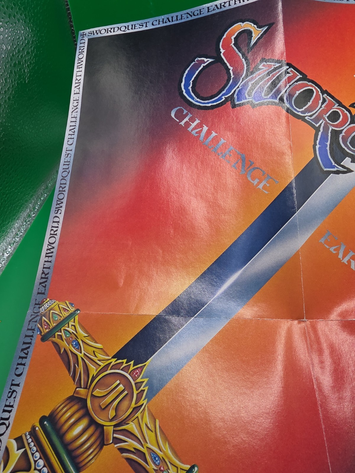 Vtg 1982 SWORDQUEST Challenge Earthworld ATARI 2600 Contest Poster Insert *ONLY*