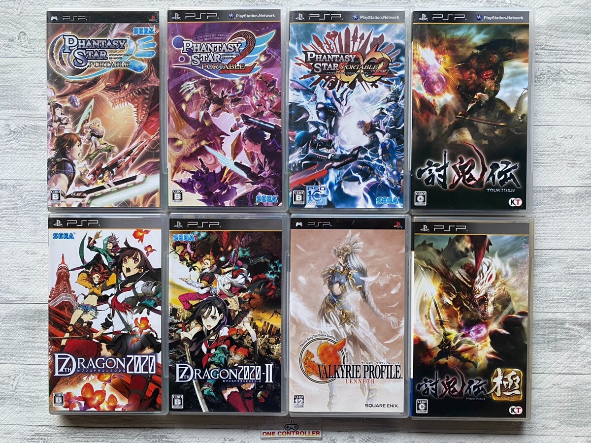 SONY PSP Phantasy Star & 7th Dragon 2020 ⅠⅡ & Valkyrie Profile & Toukiden set