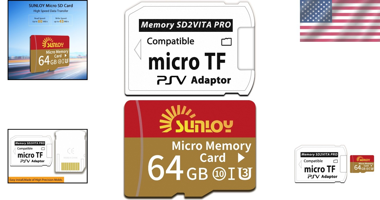 SD2Vita 6.0 PS Vita Memory Card Adapter – 64GB Micro SD Card