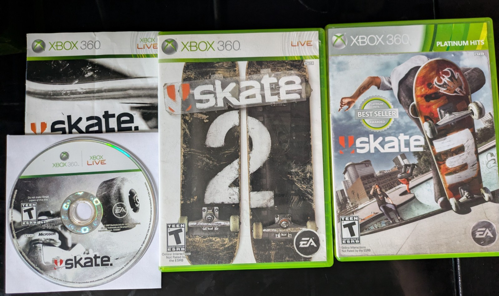Skate 1-3 (Microsoft Xbox 360, 2007-10) ****TESTED****