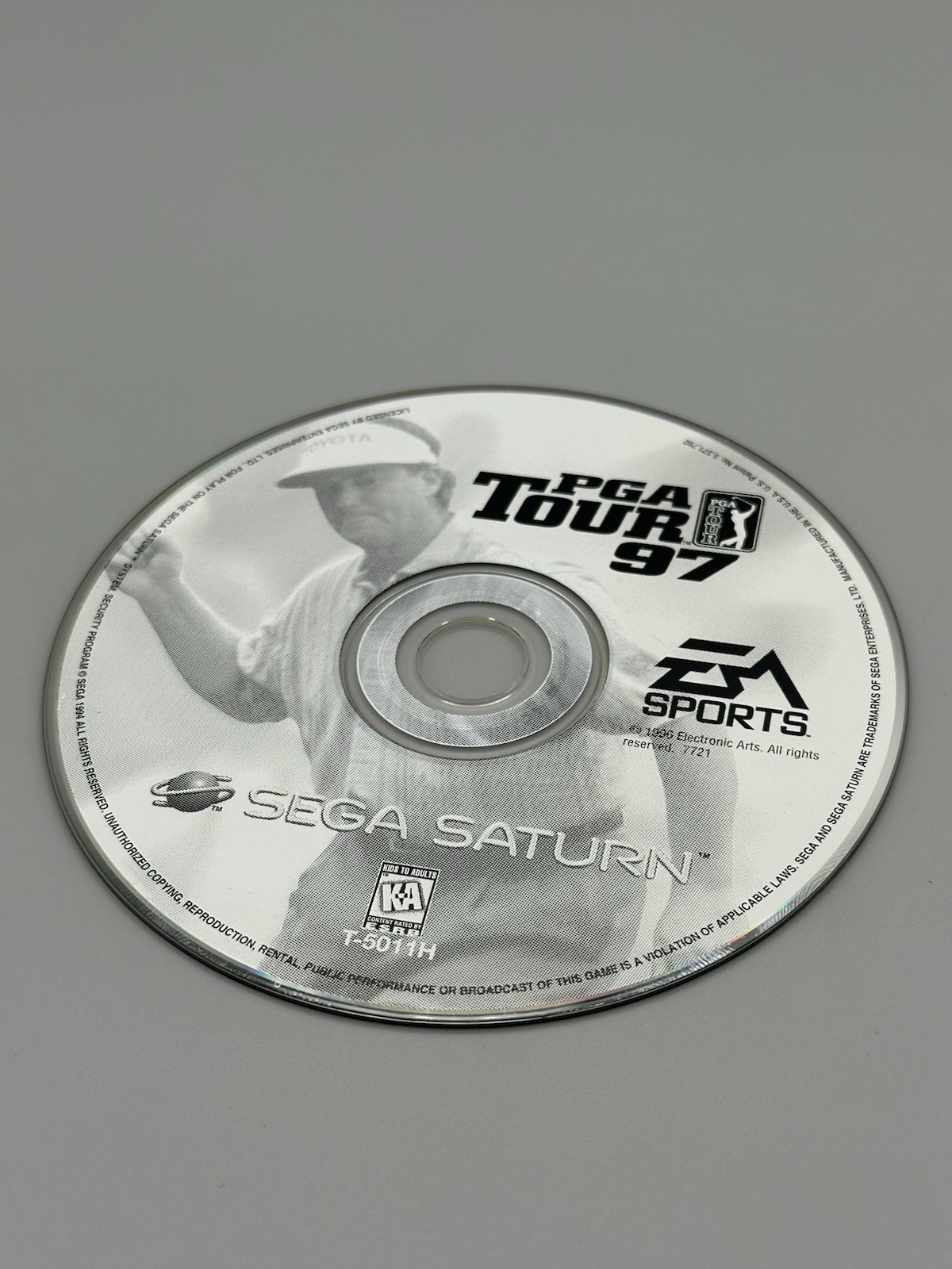 Sega Saturn PGA Tour 97 1996 Reg Card Manual Foam Insert Tested Works Video Game