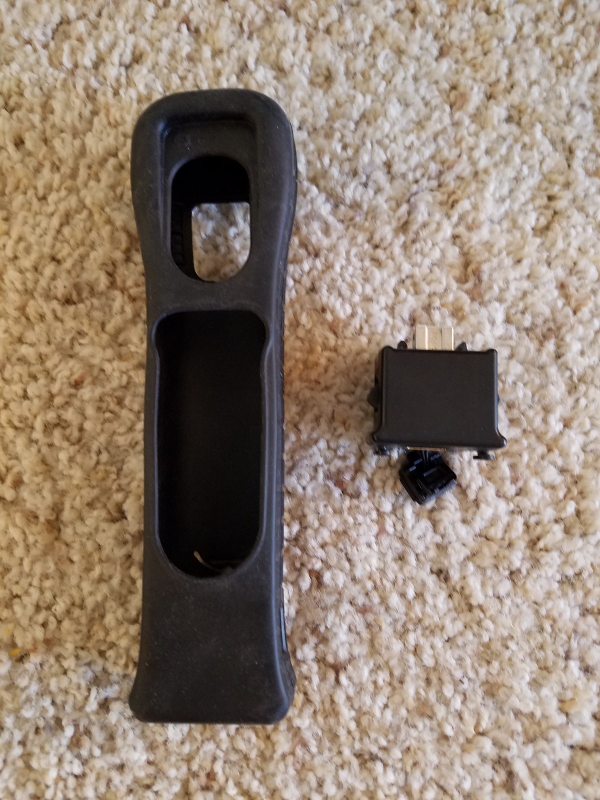 Nintendo Wii RVL-026 Motion Plus Adapter Remote Attachment Black OEM w Sleeve