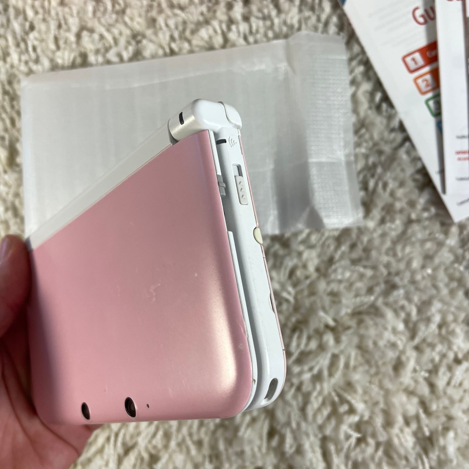 Nintendo 3DS XL Pink White Handheld System Console SPR-001 Complete in Box CIB