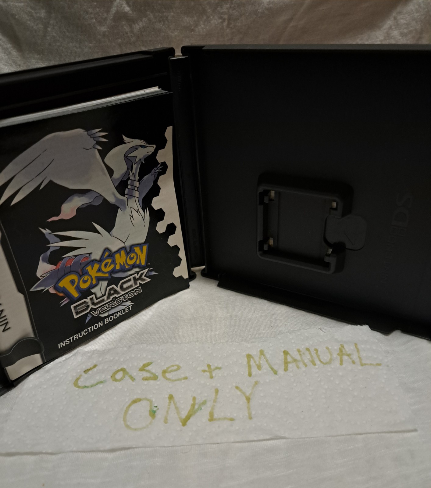 Pokemon Black Version Nintendo DS – Case & Instruction Manual Booklet [NO GAME]