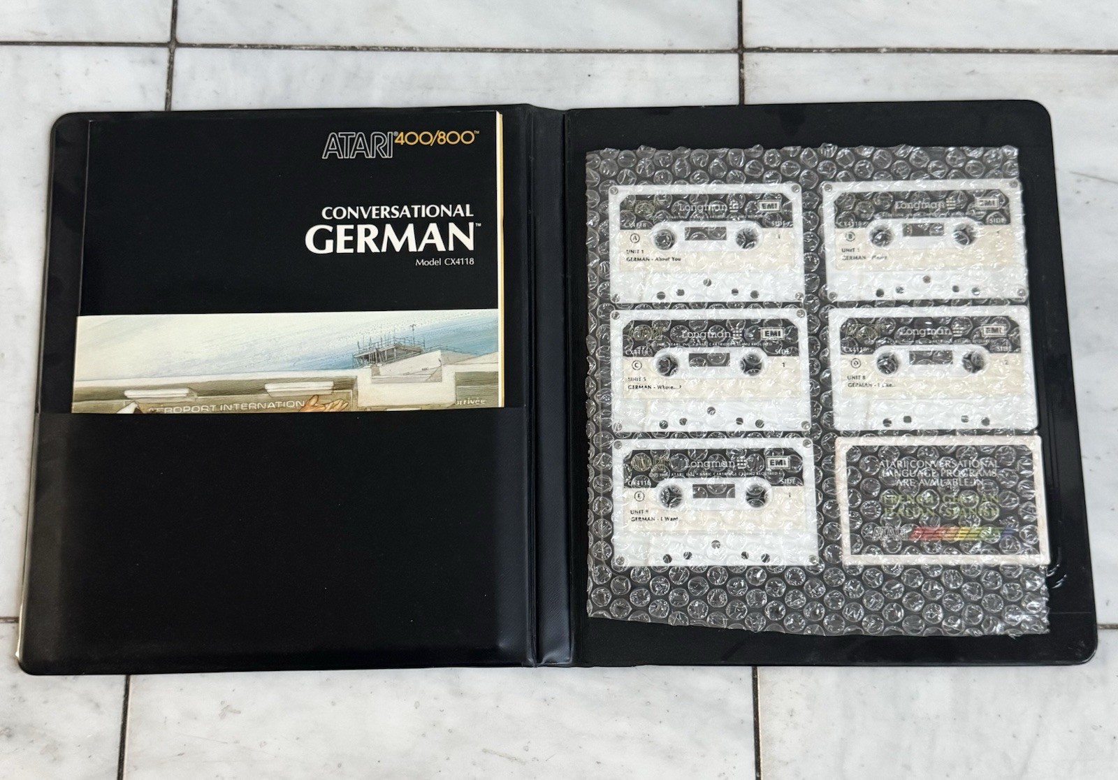 Vintage Atari 400/800 Conversational Italian CX4125 Complete Longman EMI 1981