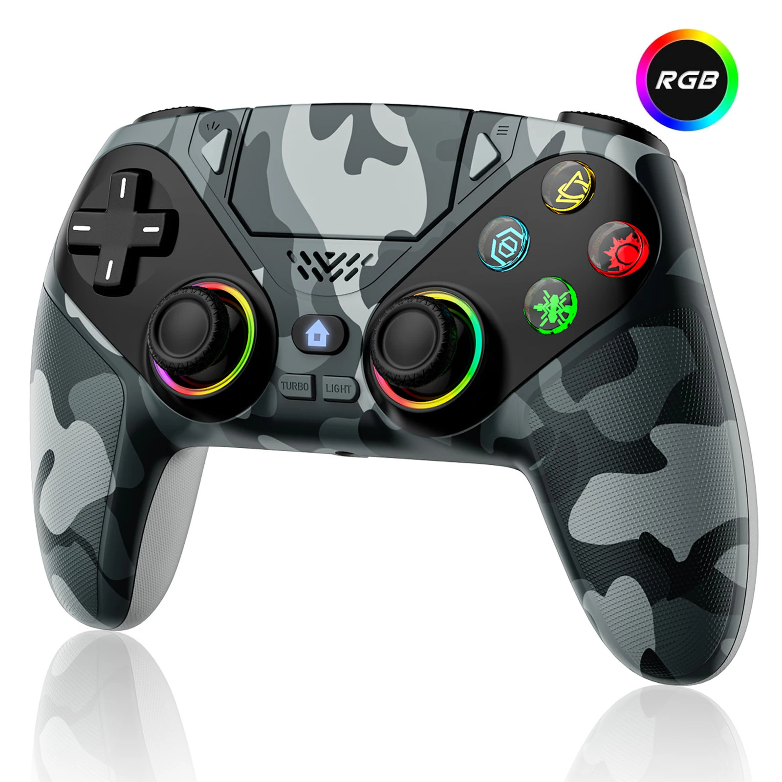 Wireless Gamepad Hall Effect Trigger RGB Turbo Vibration Programmable Button Joy