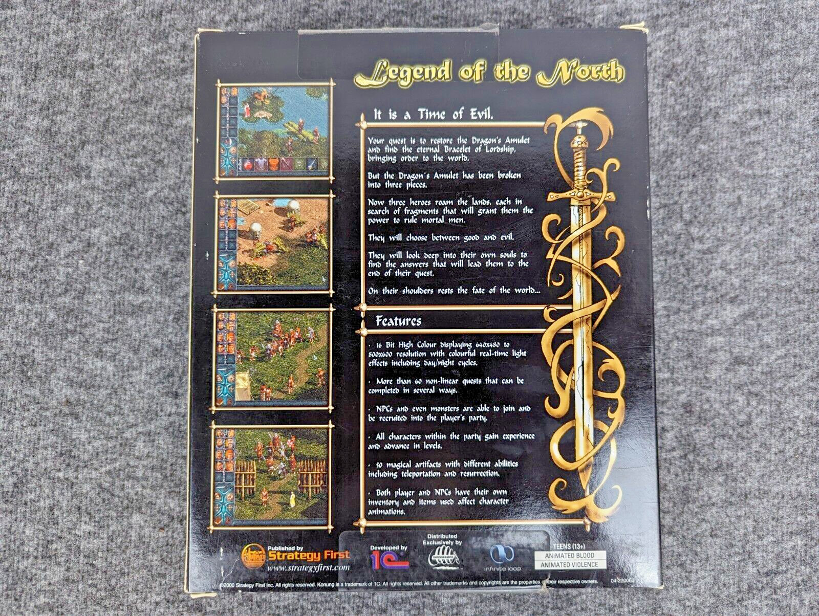 Legend of the North: Konung CD-ROM PC Game – Fantasy Role Playing Big Box