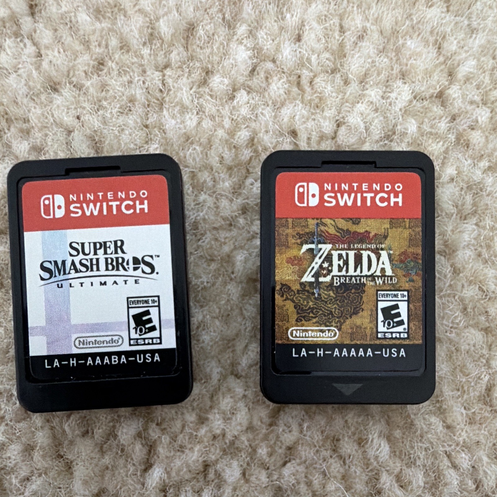 Nintendo Switch Console Neon Red/Blue w/ Smash Ultimate, Zelda BOTW & Case