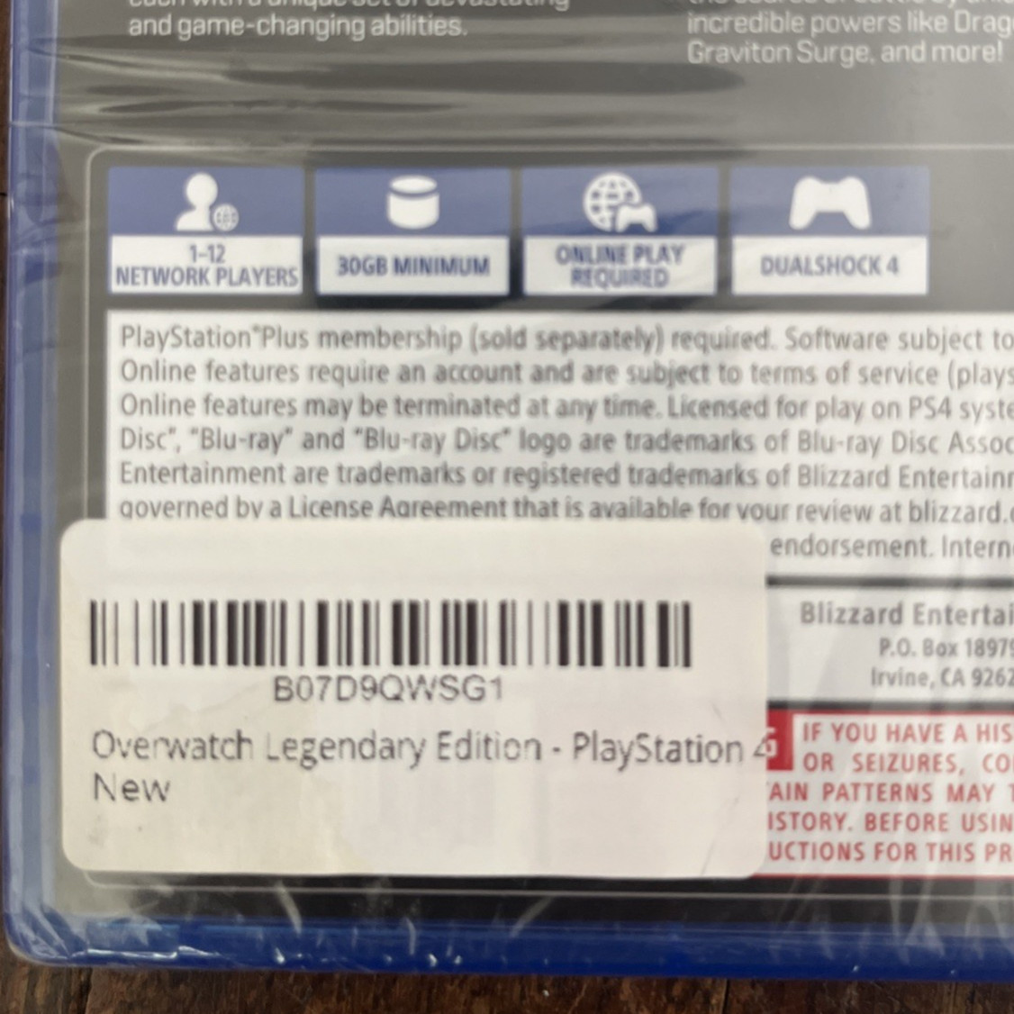 Overwatch Legendary Edition – Sony PlayStation 4 PS4 NWT Sealed