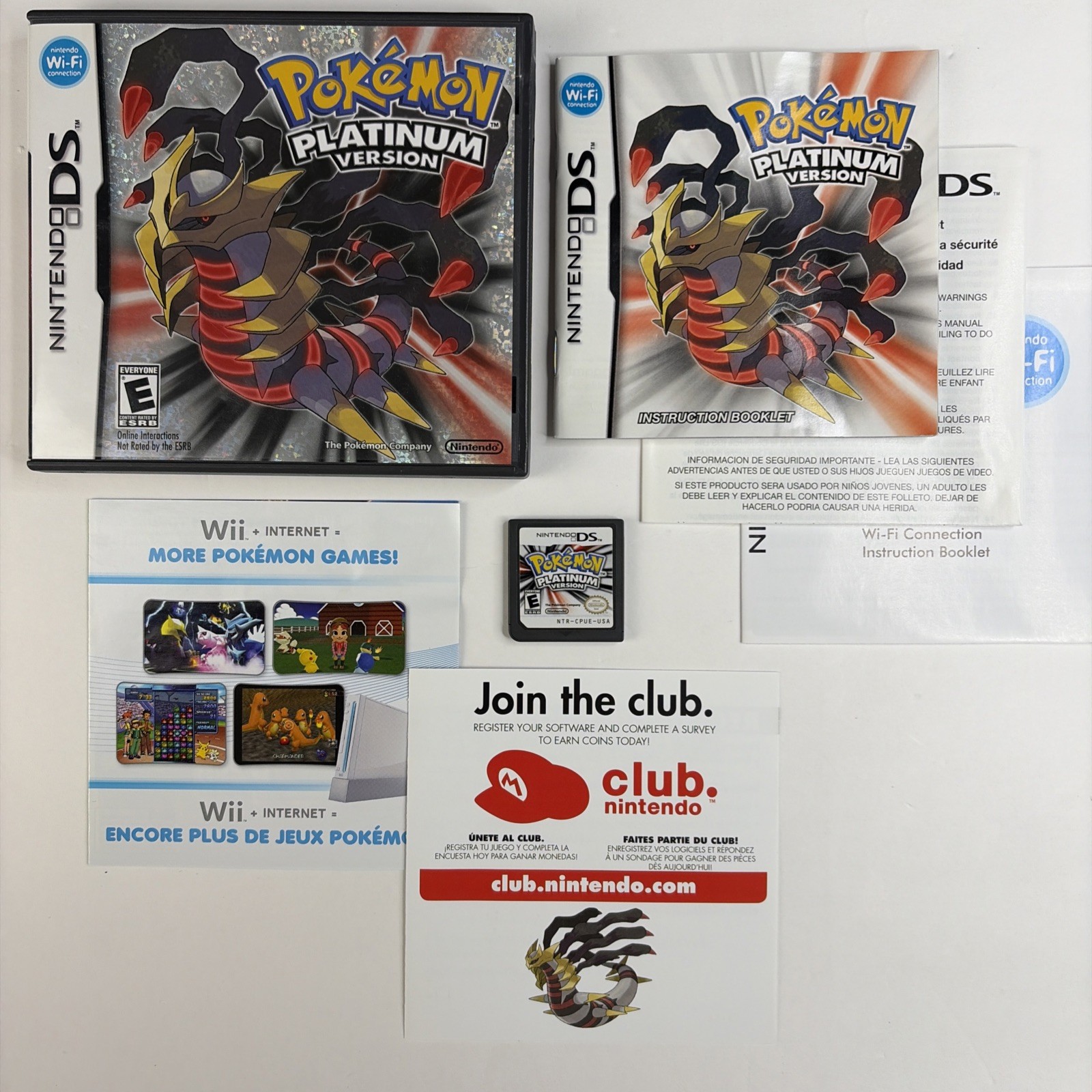 NICE Pokemon Platinum Version Nintendo DS 100% CIB Complete In Box Authentic!