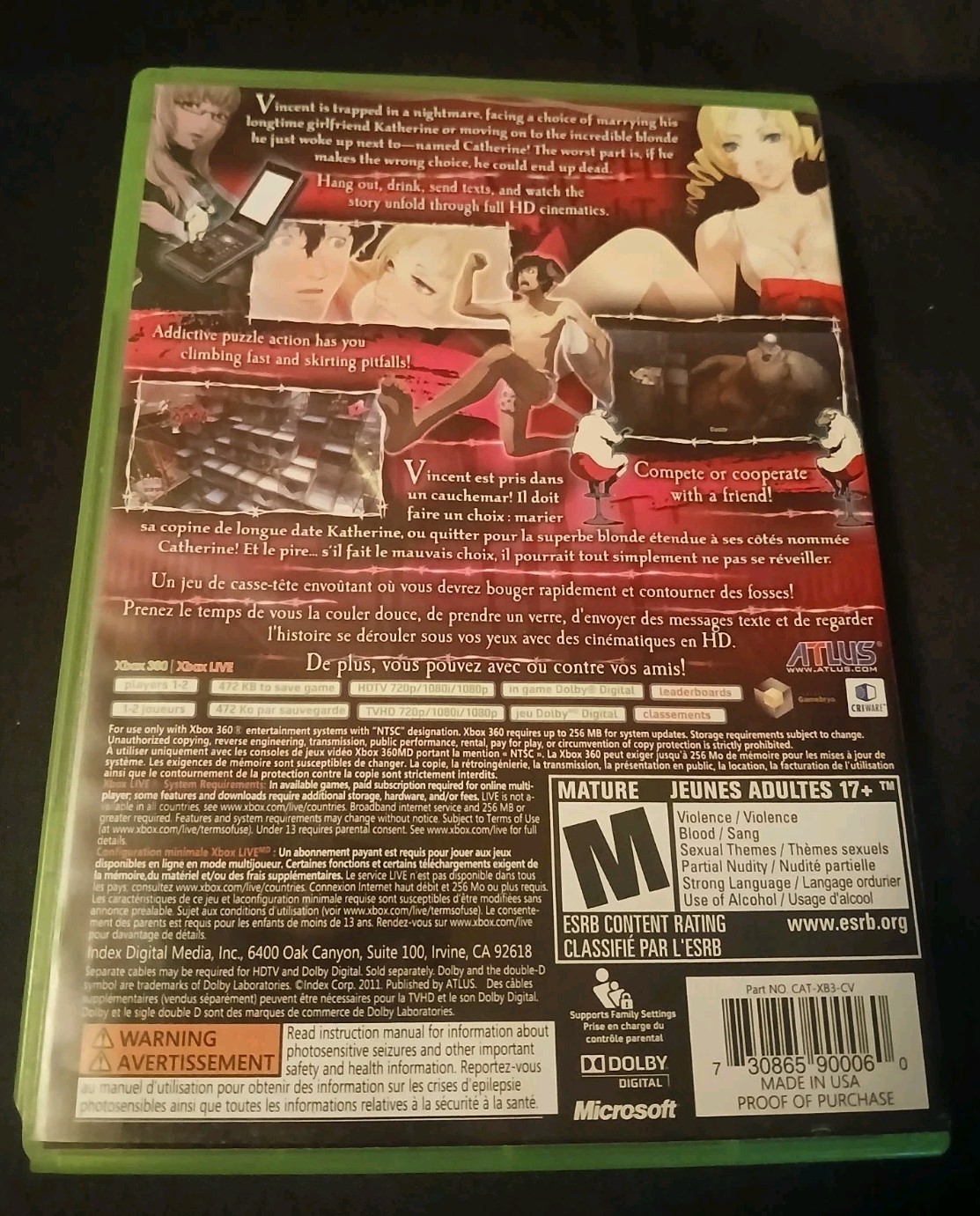 (XBOX 360, ATLUS, CIB) Catherine
